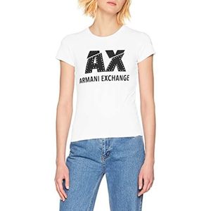 Armani Exchange 8nyt86 T-shirt voor dames, wit, L