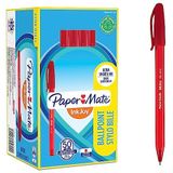 Paper Mate InkJoy 100ST balpen, medium punt (1,0 mm), rood, 50 stuks