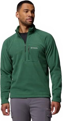 Columbia Heren Fast Trek 3 Half Zip Fleece, Fleece Pull Over, Rain Forest, L