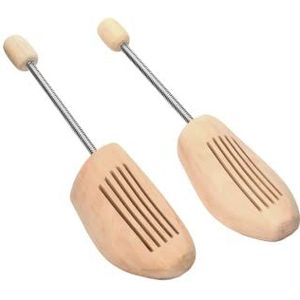 Comfort Concept Schoenenspanner berkenhout, van echt hout met metalen spiraalveer, schoenvormer van berkenhout, ademend, voor dames en heren, 1 paar, maat 44/45