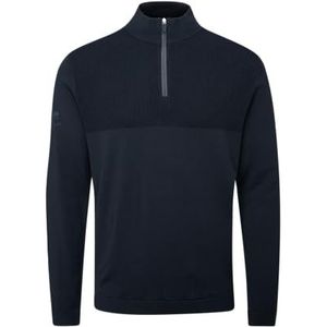 Stuburt Tawny gebreide trui met halve rits voor heren, Franse marine, XL