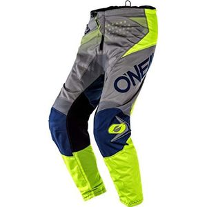 O'NEAL | Motocross Broeken | Kinderen | MX Mountainbike | Pasvorm voor maximale bewegingsvrijheid, lichtgewicht, ademend & duurzaam ontwerp | Element Jeugd Broeken | Grijs Neon Geel | Maat 18