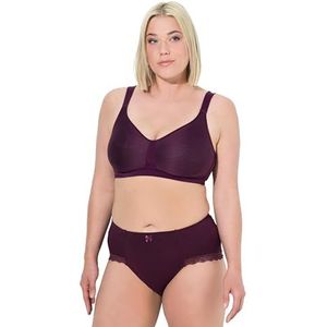 Ulla Popken Grote maten grote maten plus size beha, spacer-cups, zonder beugel, microvezel, cup C-E, druivenrood, 105B