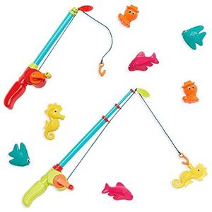 B. Toys BX2090Z - Visspeelset voor kinderen - Magnetisch visspel - 2 hengels en 8 zeedieren bundel - waterspeelgoed voor bad, zwembad - Little Fisher's Kit - 3 jaar +, BX2090Z