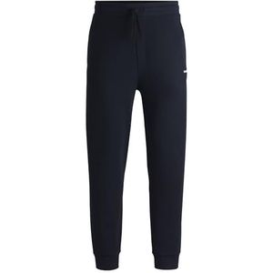 HUGO Dayote232 Joggingbroek voor heren van katoen-terry met logo-print, Dark Blue405, M