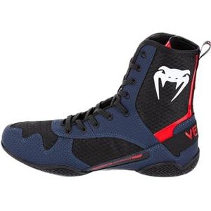 Venum - Elite - Boksschoenen - Marineblauw/Zwart/Rood - Tri-materiaal
