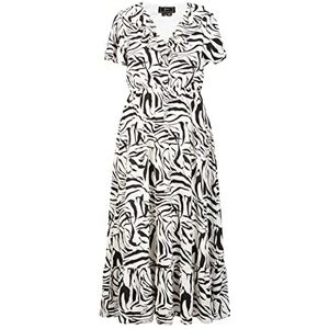 SIDONA Damesjurk - Zebraprint 19226444-SI01, wit zwart, XS, Jurk - Zebraprint, XS