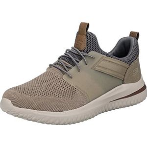 Skechers Delson 3.0 Cicada herensportschoen, Taupe, 42 EU