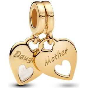 Pandora - Moments - Deelbare Hangende Hartjes Bedels - Goudkleurig - Moeder en Dochter