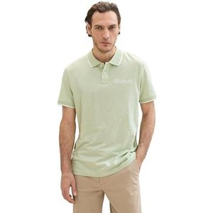 TOM TAILOR Basic poloshirt voor heren met strepen, 35599 - Zeegroen Fine Stripe, 3XL