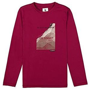 Garcia Kids T-shirt met lange mouwen voor jongens, maroon, maat 140/146