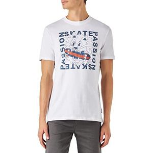 Springfield Cat Skate-T-shirt, wit, M voor heren