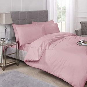 Emma Barclay 180 Thread Count Percal Hoeslaken in Roze - Kingsize Bed