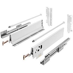 GTV - Moderne box lade I L = 400 mm H = 210 mm I Wit I Stil sluiten I Belasting tot 40 kg I Eenvoudige installatie I Synchronisatie van de rijweg van de geleiders I PB-D-KPL400C1