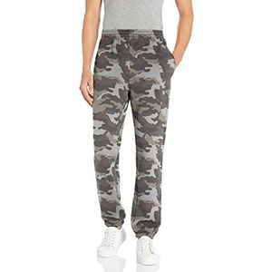 Amazon Essentials Men's Fleece joggingbroek met gesloten manchetten (verkrijgbaar in grote en lange maten), Grijs Camo, S