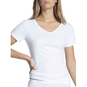 CALIDA Dames Natural Joy T-shirt met korte mouwen, wit, 44