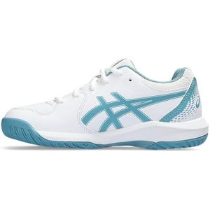 ASICS Gel-Dedicate 8 GS, sneakers, 35,5 EU, wit, grijs en blauw, 35.5 EU