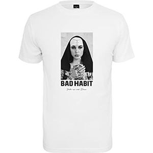 Mister Tee Bad Habit Tee T-shirt voor heren, wit, XXL