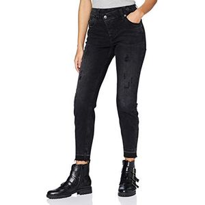 Prachtige dames Maze Slim Cropped Denim Black Cashmere Touch Jeans