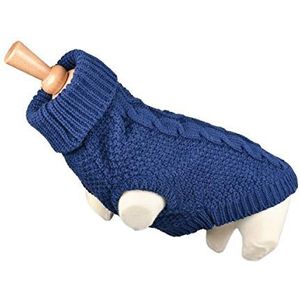 Doogy hondenpullover, gedraaid, blauw