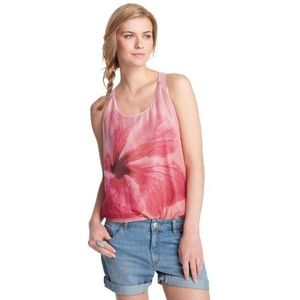 edc by ESPRIT Dames Top, All Over Print 042CC1F009, roze (Sunkissed Peach 695), 36