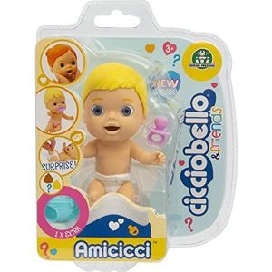 Cicciobello - Amicicci Tenero baby met kleurrijke luier met verrassing, ontdek of ze Pipì of Pop, Cicciobello mini-figuur met accessoires, voor meisjes vanaf 3 jaar, CC031100, waardevolle spelletjes