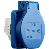 PC-Electric PCE1050B inbouwstopcontact 50x50 blauw IP54, 250 V