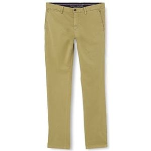 Tommy Hilfiger Bleecker Th Flex Satin Chino GMD Loose Fit Jeans, FADED OLIVE, 34W / 36L