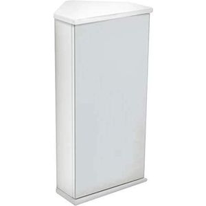 Lloyd & Pascal kast, wandmontage hoekbadkamer/toileteenheid, ijdelheid spiegel kast met 3 planken - wit, H 60cm x B 30cm x D 22,5cm