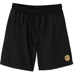 Borussia Dortmund BVB zwemshorts heren zomer short zwembroek zwart Gr. XXL, zwart, S