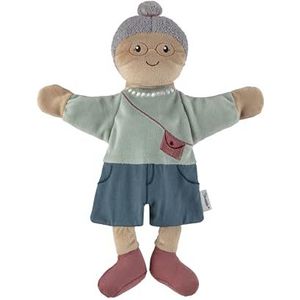 Handpop oma, zacht speelgoed voor Kasperle Theater, om verhalen te vertellen en eerste rollenspel, voor meisjes en jongens