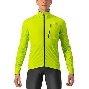 CASTELLI Go Jas voor heren, ELEKTRISCHE LIME/ZWART, XS