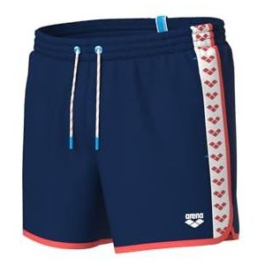 ARENA Heren Team Stripe Beach Short Strandshorts Heren, Navy-calypso koraalwit, L