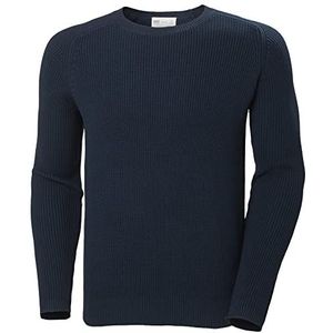 Helly Hansen Heren Dock Ribknit Trui, Navy, S, marineblauw, S