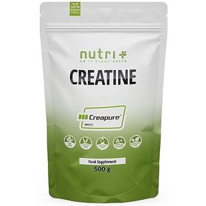 Creapure 500g - CREATIN MONOHYDRATE Powder - 99,99% zuiver - hoogste dosering - Ultrafine Creatine Neutraal - Nutri-Plus Creatine Powder Vegan - premium kwaliteit uit Duitsland