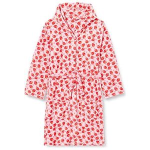 Playshoes Knuffelzachte fleece, ochtendjas, aardbeienbadjas voor meisjes, Roze 14, 158/164 cm