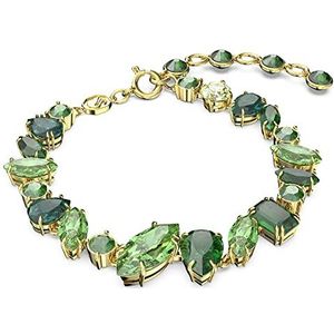 Swarovski Gema Armband, Verschillende Slijpvormen, Groen, Goudkleurige Toplaag