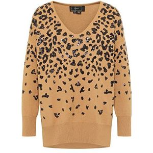 CARNEA Gebreide damestrui 11019454-CA04, camel zwart, XL/XXL, camel zwart, XL/XXL