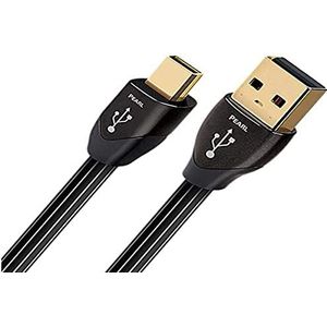 Audioquest 0,75 m Pearl Micro-USB-kabel, USB A Micro-USB B mannelijk/mannelijk zwarte USB-kabel - USB-kabel (0,75 m, USB A, micro-USB B, 2.0, mannelijk/mannelijk, zwart).