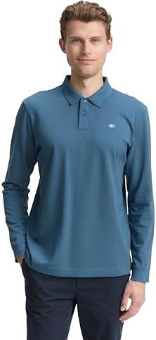 TOM TAILOR Poloshirt voor heren, 38224 - Real Teal Blue, M