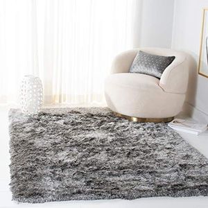 Safavieh Shaggy tapijt, SG511, handgetuft polyester, zilver, 90 x 150 cm