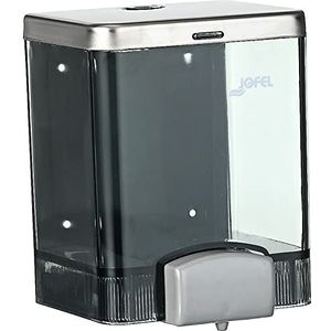 Jofel ac21150 Vision Toiletpapierhouder, grote rollen, zeepdispenser, navulbaar, fumé, 1,4 l