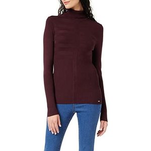 Morgan Dames Pull Fin Col Roulé Mentos Trui Sweater, wijnrood, M Tall