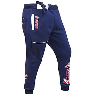 Farabi fleece onderbroek joggen sport casual broek training navy blauw (xxxx-s)