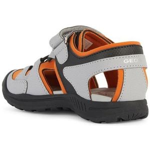 Geox J Vaniett Boy A Sandalen voor jongens, Grijs Oranje, 33 EU