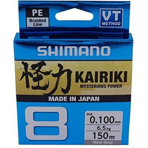 Shimano Kairiki 8, 150 Put, lichtgrijs, 0,190 mm/12,0 kg, gevlochten vislijn, 59WPLA58R14