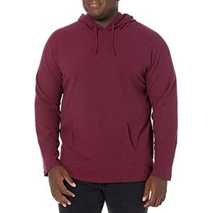 Amazon Brand - Goodthreads Heren Lange mouwen Slub Thermal Pullover Hoodie,Bourgondy,M