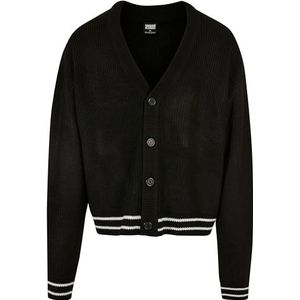 Urban Classics Sporty Boxy Cardigan sweater voor heren, zwart, M
