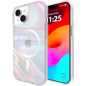 CASE-MATE iPhone 15 Hoesje - Zeepbel [12FT valbescherming] [Compatibel met MagSafe] Magnetische Cover met iriserend Swirl-effect voor iPhone 15 6,1 inch, krasbestendig, schokabsorberend materiaal,