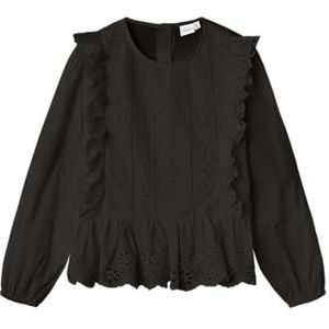 NAME IT Meisjeshemd, regular fit, zwart, 122-128